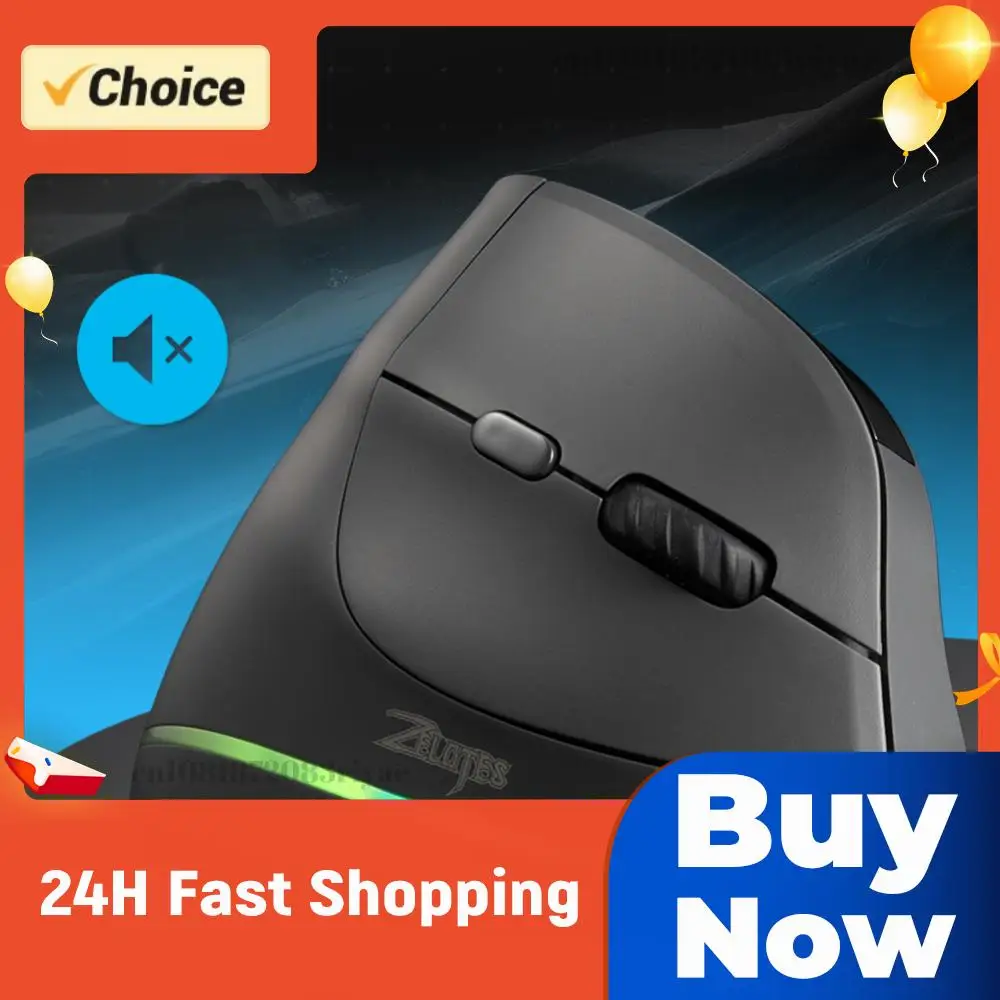 

Wireless Bluetooth-Compatible Mouse Rechargeable Vertical Mouse Tri-Mode BT+2.4GHz+Wired 7 Buttons for Laptop Desktop PC Macbook