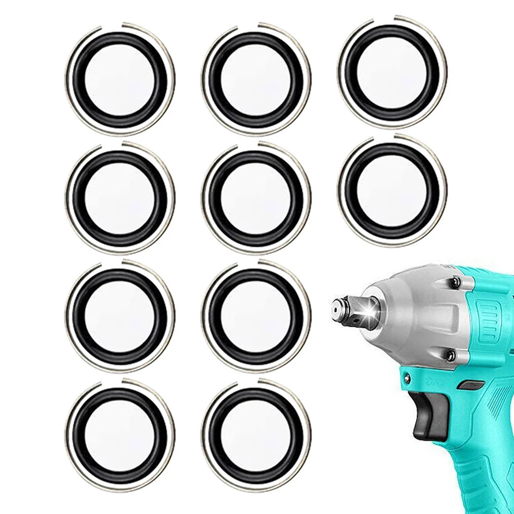 10pcs 1/2inch Retaining Clip With O-rings For Impact Wrench Snap Anti Detachment For 1/2inch Driver Wrench