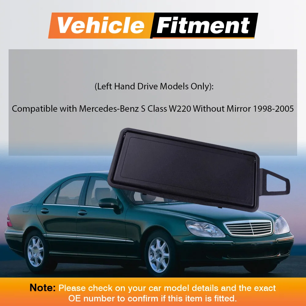 2208100110  A2208100210 Car Sunshade Sun Visor Makeup Cosmetic Mirror Cover for Mercedes-Benz S Class W220 1998-2005 LHD