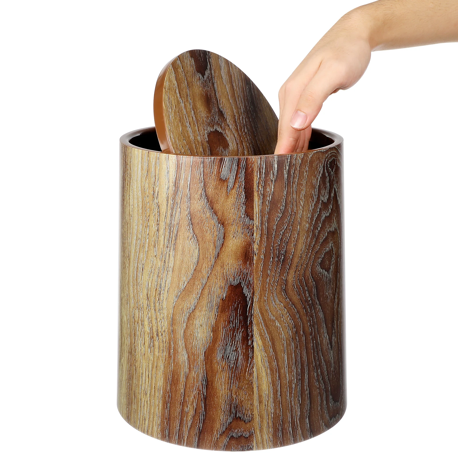 

Large Thicken Plastic Swing Lid Garbage Bucket For Kitchen Bathroom Office Home Waste Bin Household Trash Can