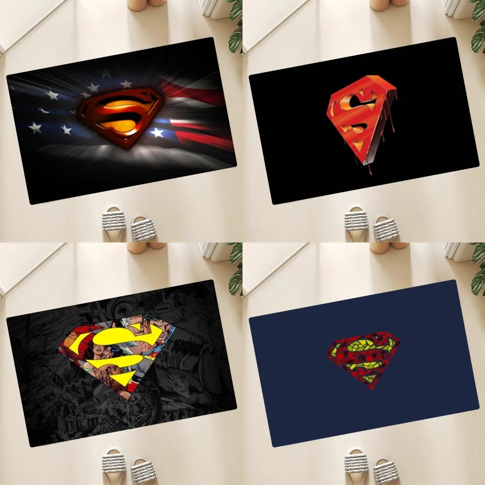 BEAST KINGDOM DC Superman Floor Mat Anti-Slip Doormat Home Entrance Doormat Bedroom Bathroom Living Room Floor Mats Kitchen Rug