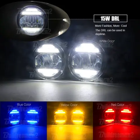 2 X 30W Car Driver + Passenger LED Fog Light DRL Daytime Running Lamp H11 12V For Mitsubishi Attrage Mirage G4 Sedan 2013-2022 8 best sales mirage g4 - №8