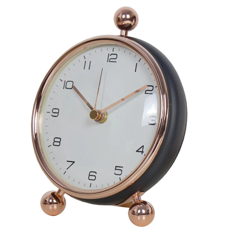 

Металлические часы в стиле ретро, простые настольные часы в европейском стиле, настольные часы для гостиной, индивидуальные креативные настольные часы