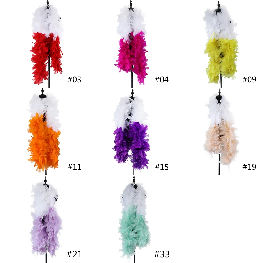 

Turkey feather strips DIY two-tone scarf feather strips performance costumes shoe and hat accessories wedding decoration