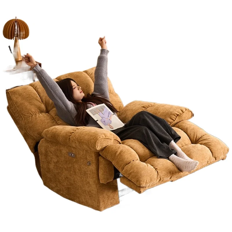Smart lazy sofa can lie down and sleep, living room first-class space sofa cabin, multi-functional single swivel rocking chair