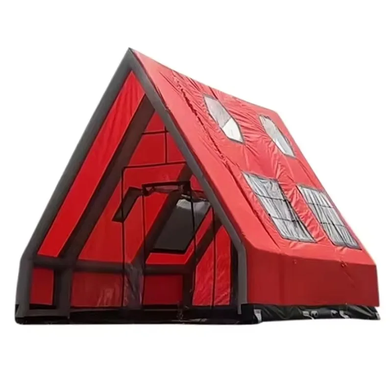 

2026 Newest Factory Custom Size 100% Waterproof Inflatable Air Family Winter Tent Inflatable Camping Outdoor For 8 Person