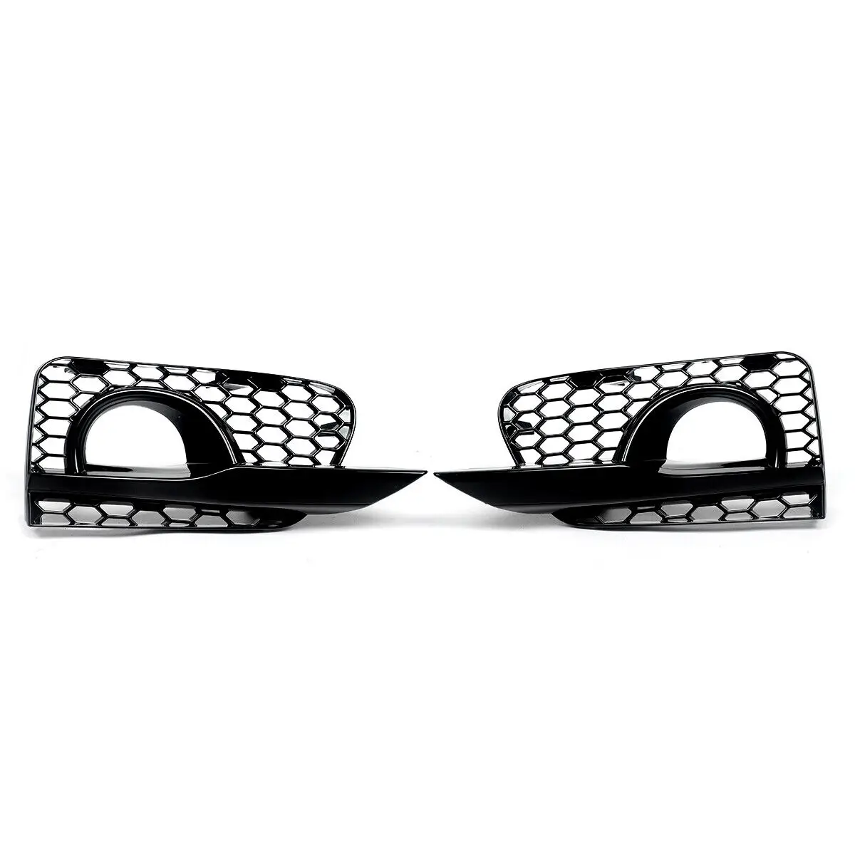 For 2014-2017 Infiniti Q50 Fog Light Grille Covers Honeycomb Style Gloss Black