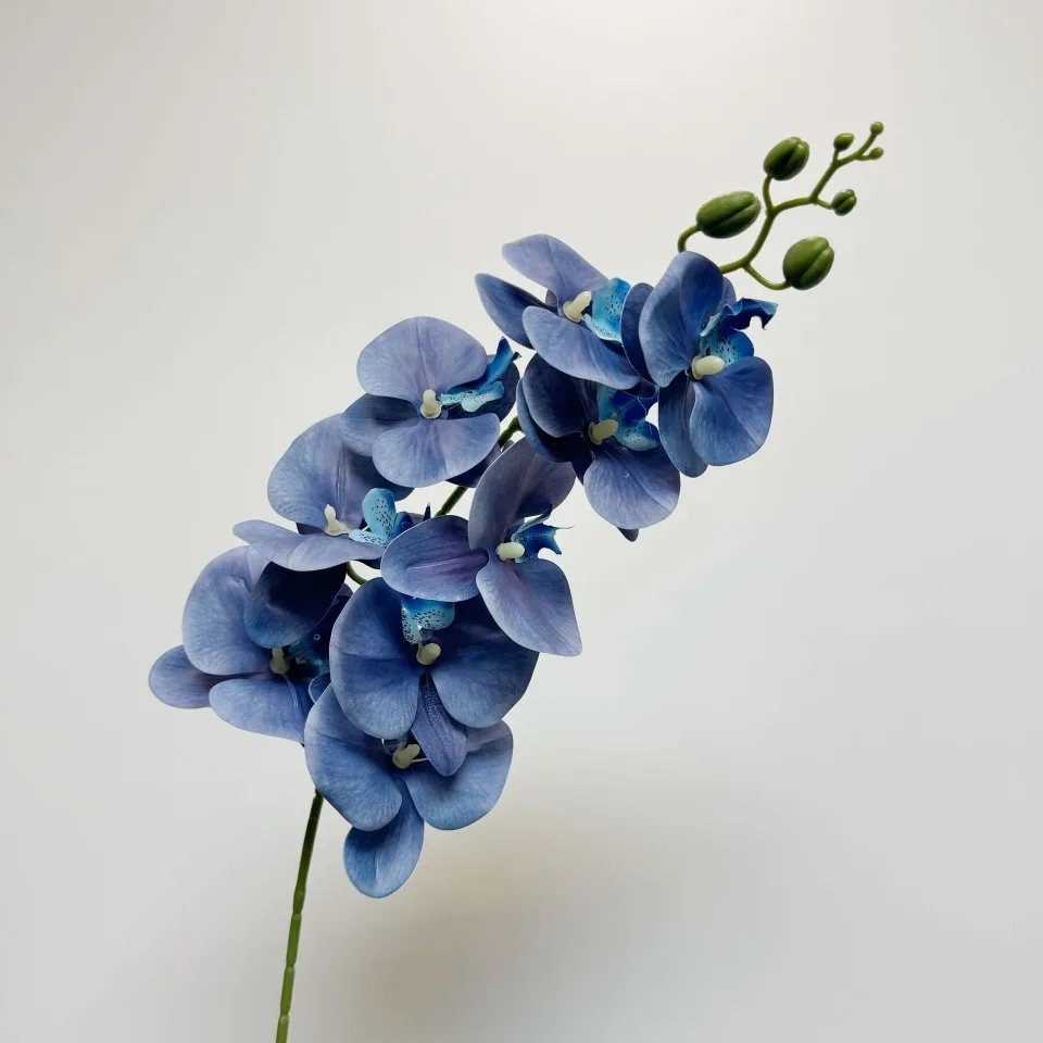 9-Köpfiger Künstlicher Phalaenopsis-Blumenzweig Realistische Seidenblume Künstliche Orchidee für Hochzeit, Party und Heimdekoration – Detail 19
