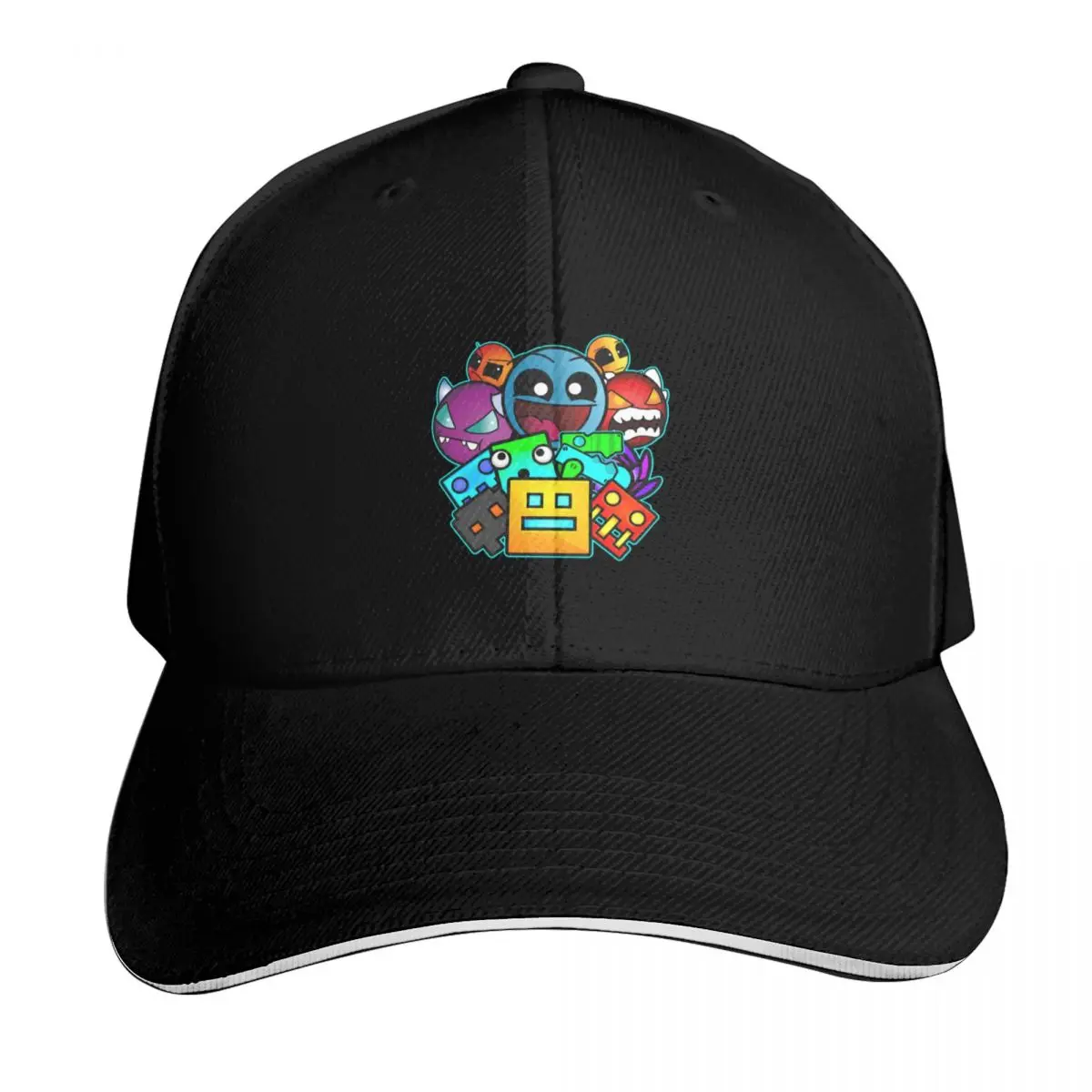 geometry dash old school gaming Baseball Cap Gift for Him Her Casual Daily Wear Quick Dry Performance