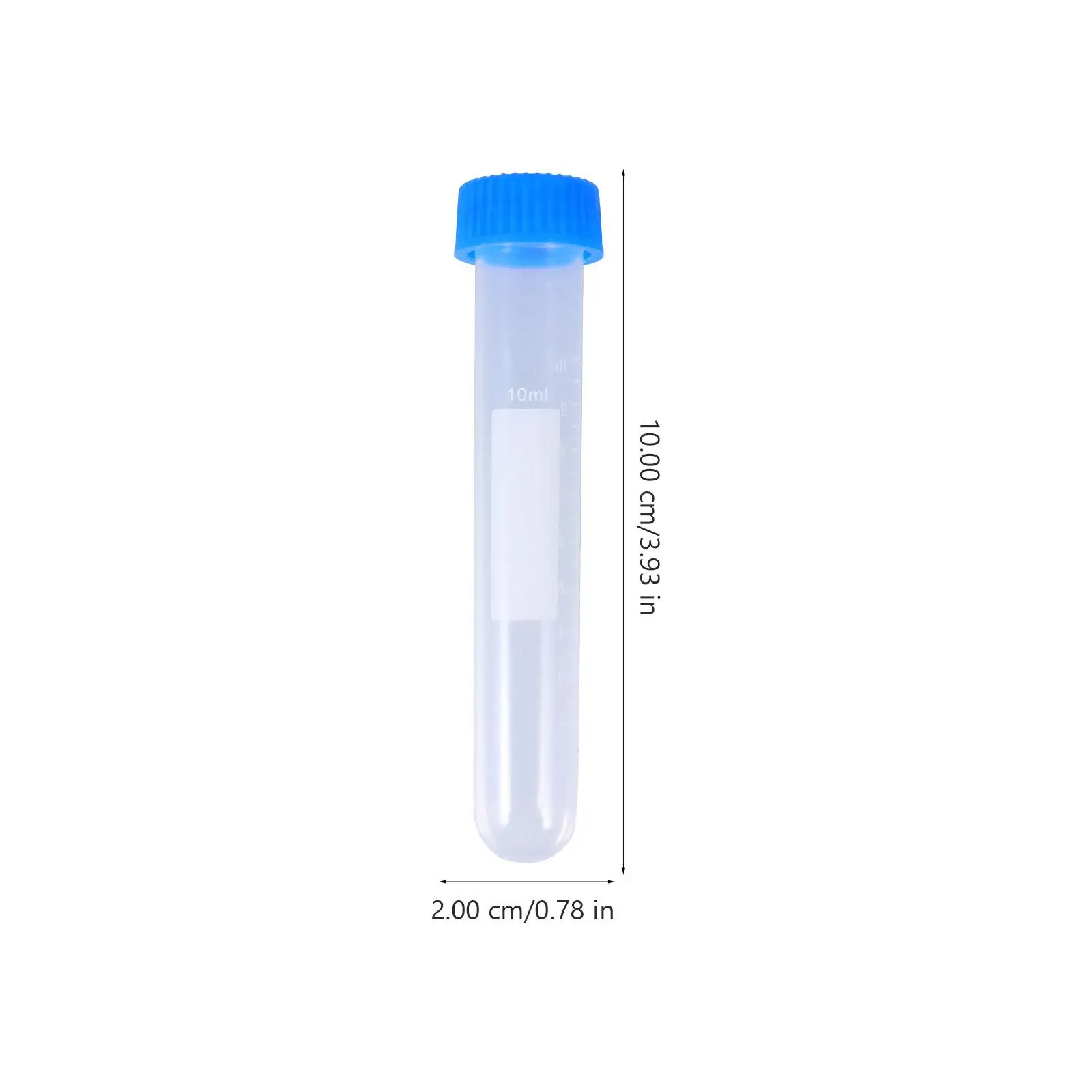 

100 Pcs Tube Laboratory Test Tubes Tubular 10ml Experiment for Plastic with Scale