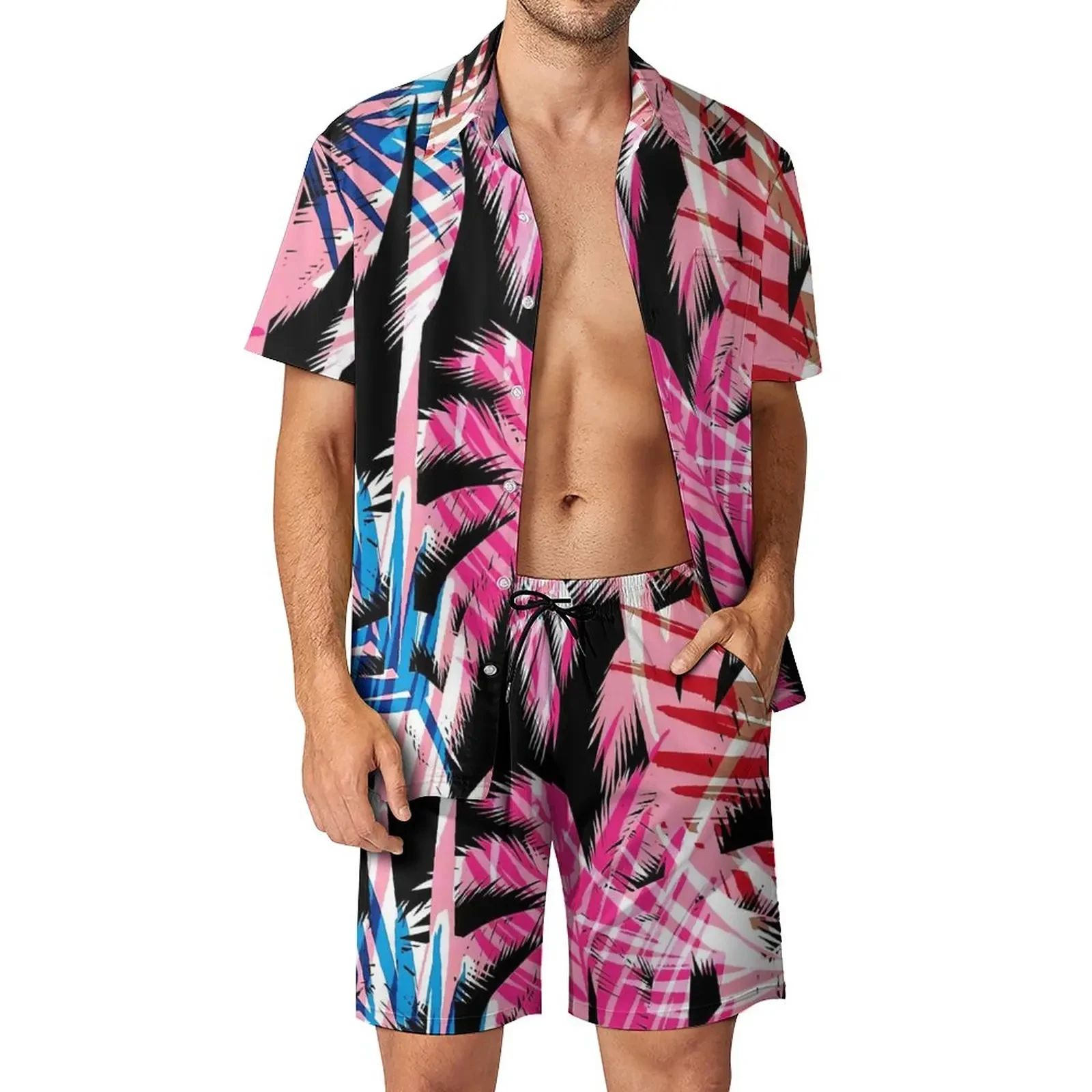 Summer Clothing Palm Trees Shirt Sets 3D Printed Men Casual Fashion Short Sleeves Shirts Oversized Beach Shorts Hawaiian Sets