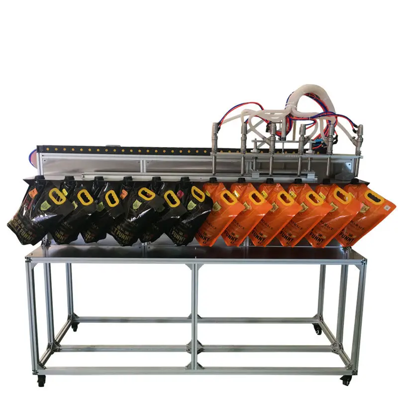 Автоматическая машина для наполнения с 6 головками, 0,5-5 л, большая емкость 17 л, жидкость для ухода за руками, дезинфицирующее средство для рук, смазка, 220 В, машина для наполнения