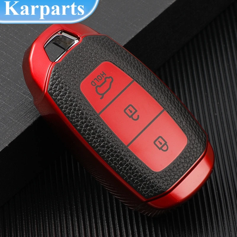 Car Key Case Cover for Hyundai Creta I20 I30 IX35 IX25 Elantra Grandeur Ig Accent Solaris Sonata Fe Palisade Kona Azera Encino