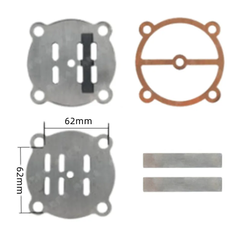 Air Compressor Cylinder Valve Plate Spare Part Set 3 in 1 Hole to Hole 62x62mm Air Pump Fitting 5 Holes