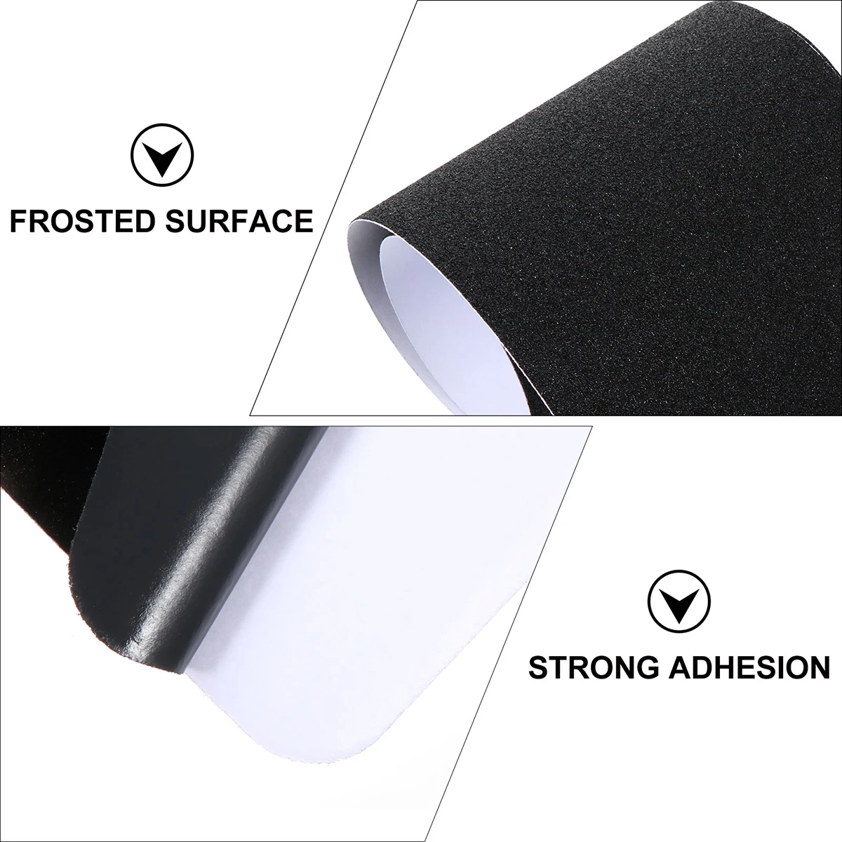 

4pcs Black PVC Anti slip Stair Tape 15cmx76cm Matte Non slip Adhesive Grips for Stairs Wear resistant Construction