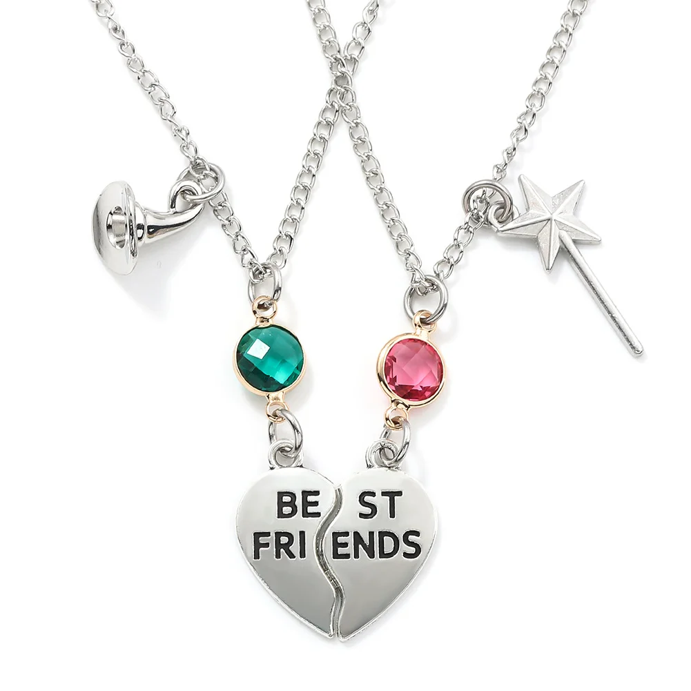 Película malvada amistad pulseras a juego collar de Cosplay cuello encaje accesorios de disfraz pulsera verde rosa accesorios de Halloween