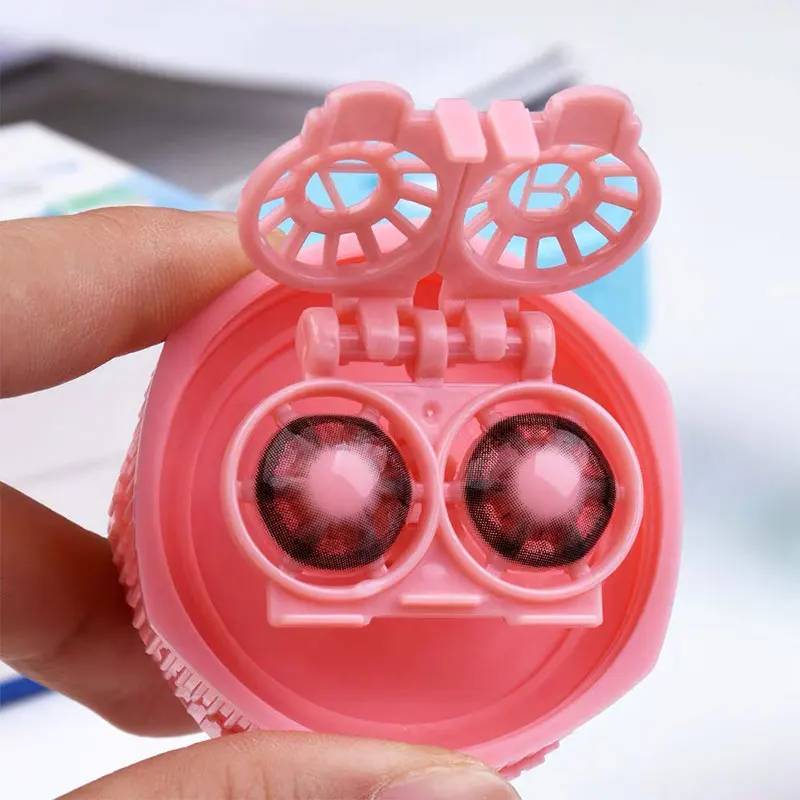 Tragbare drehbare Kontaktlinsen, manuell, Kontaktlinsenwascher, Reiniger, Kontaktlinsenbehälter, Reinigungsbehälter für den täglichen Gebrauch