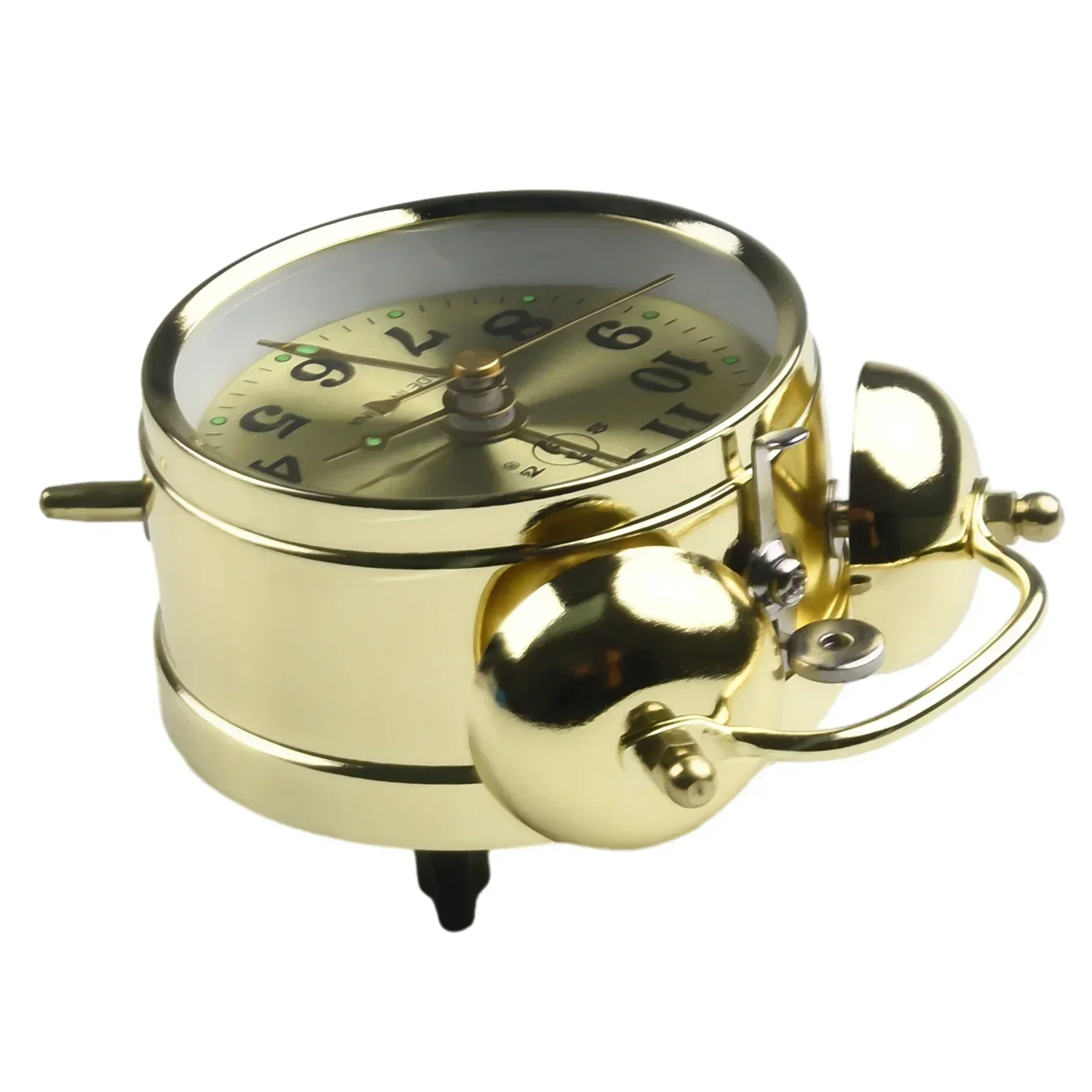 7cm Alarm clock Metal Cute High quality Horseshoe Mechanical Gold Alarm Clock Manual Wind Up Vintage Hot Pro Top