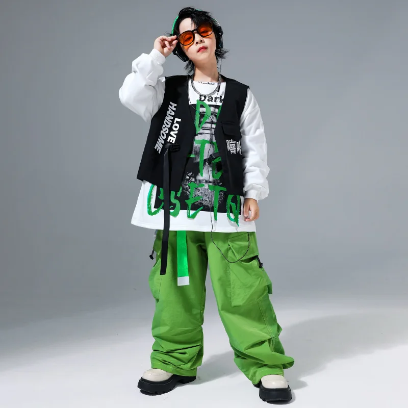 Children's Hip-hop Street Dance Performance Costume, Boys' Hip-hop Vest Set, Girls' Jazz Dance Runway Show Costume
