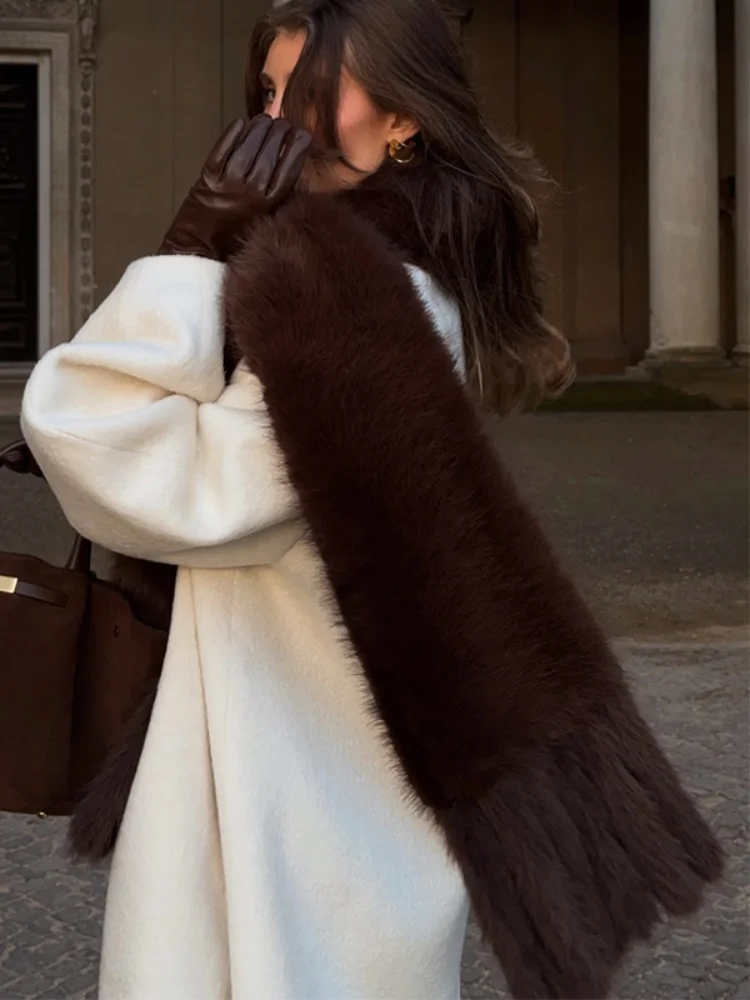 

Warm Women's Fringe Fur Scarf Fashion All-match Winter Soft Thicken Lady Scarf Outdoor Chic Female Clothing 2026