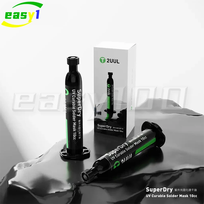 قناع لحام قابل للشفاء بالأشعة فوق البنفسجية 2 uul-UV لإصلاح الهاتف المحمول ، سلك قفز ، سريع الجفاف ، معجون لحام علاج ، زيت تدفق ، SC55 ، 10CC