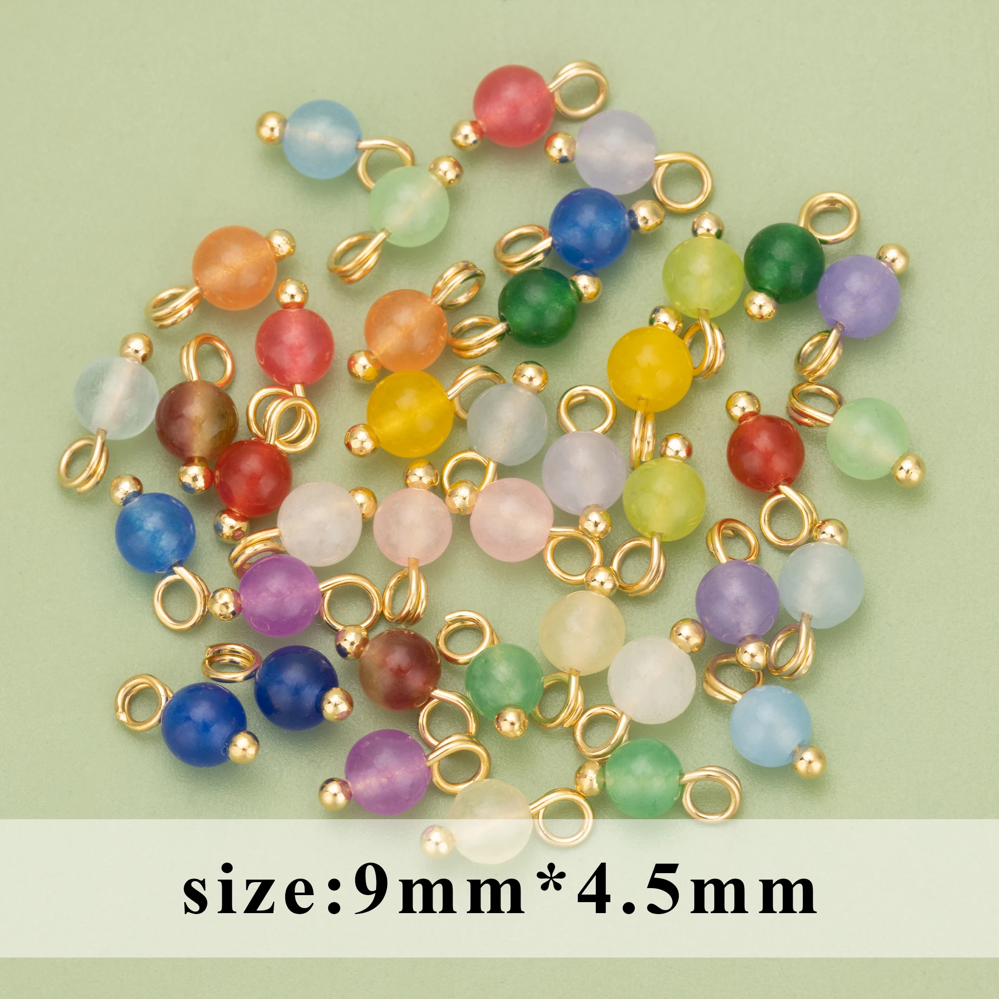 YEGUI MC97,jewelry accessories,18k gold plated,copper,natural stone,hand made,charms,jewelry making,diy pendants,50pcs/lot