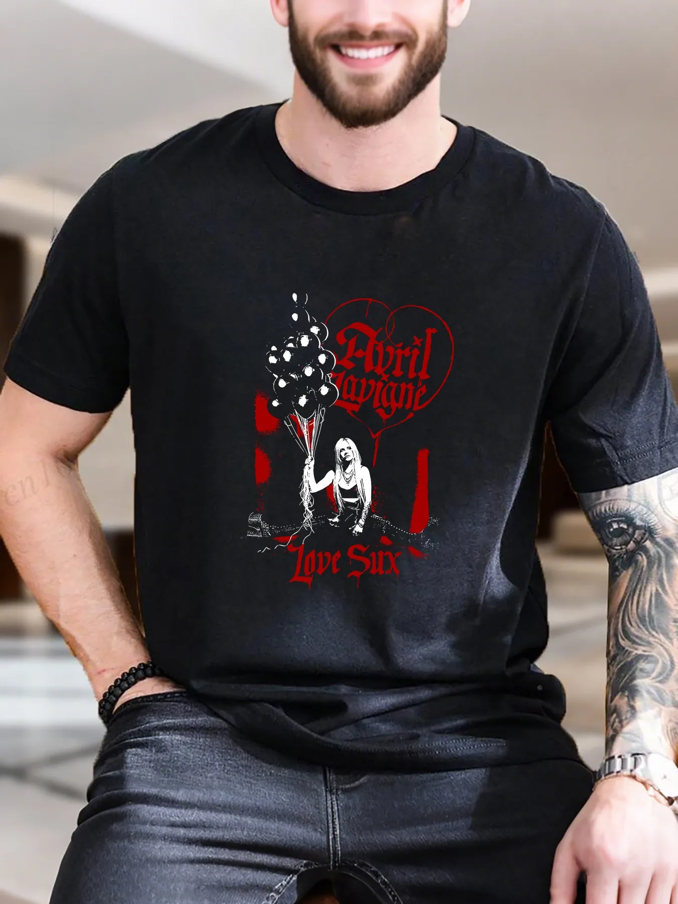 

New Arrival Fashion Printed Short Sleeve T-Shirt Men's Balloon Design 100% Cotton Breathable Tee Comfortable Casual Wear for Summer