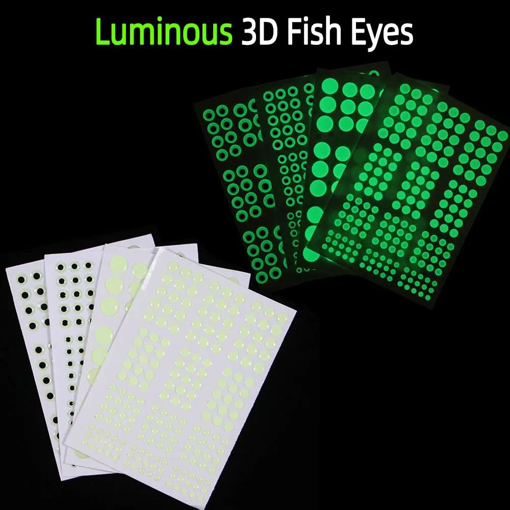 69/183pcs 3mm -10mm Holographic 3D Epoxy Fish Eyes for Fly Tying Streamers Jig Lures Fishing Bait Wood Plastic Lure Making