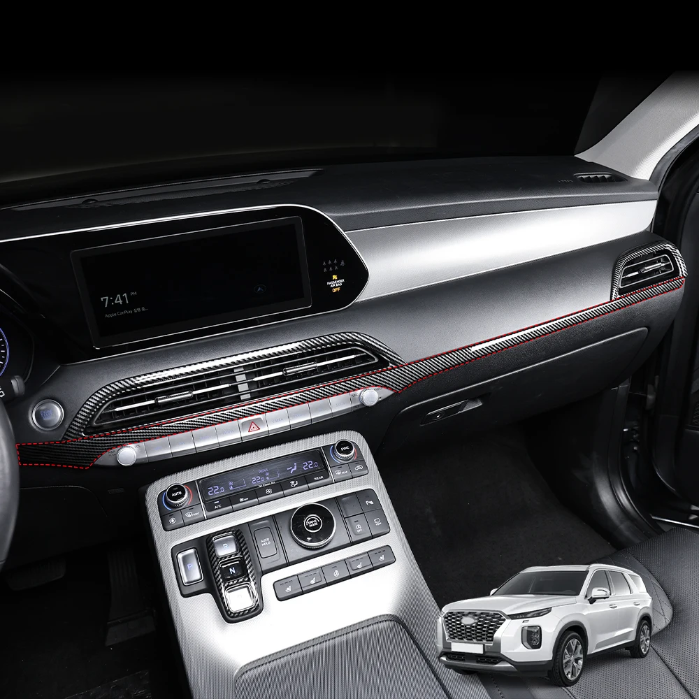 

Для Hyundai Palisade 2020-2022: Накладка на центральный воздуховод приборной панели, декоративная отделка, аксессуары для интерьера (LHD)