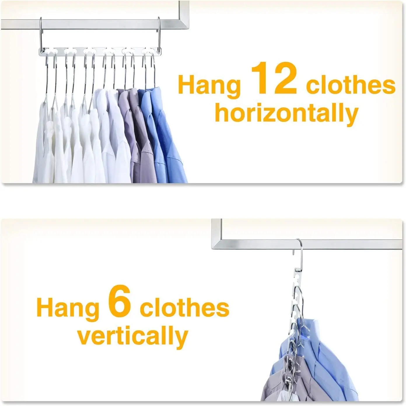 Metal Magic Hangers Space Saving Hangers Closet Multi-Port Support Clothing Hanger Organizer Hook Storage Hangers Drying Rack