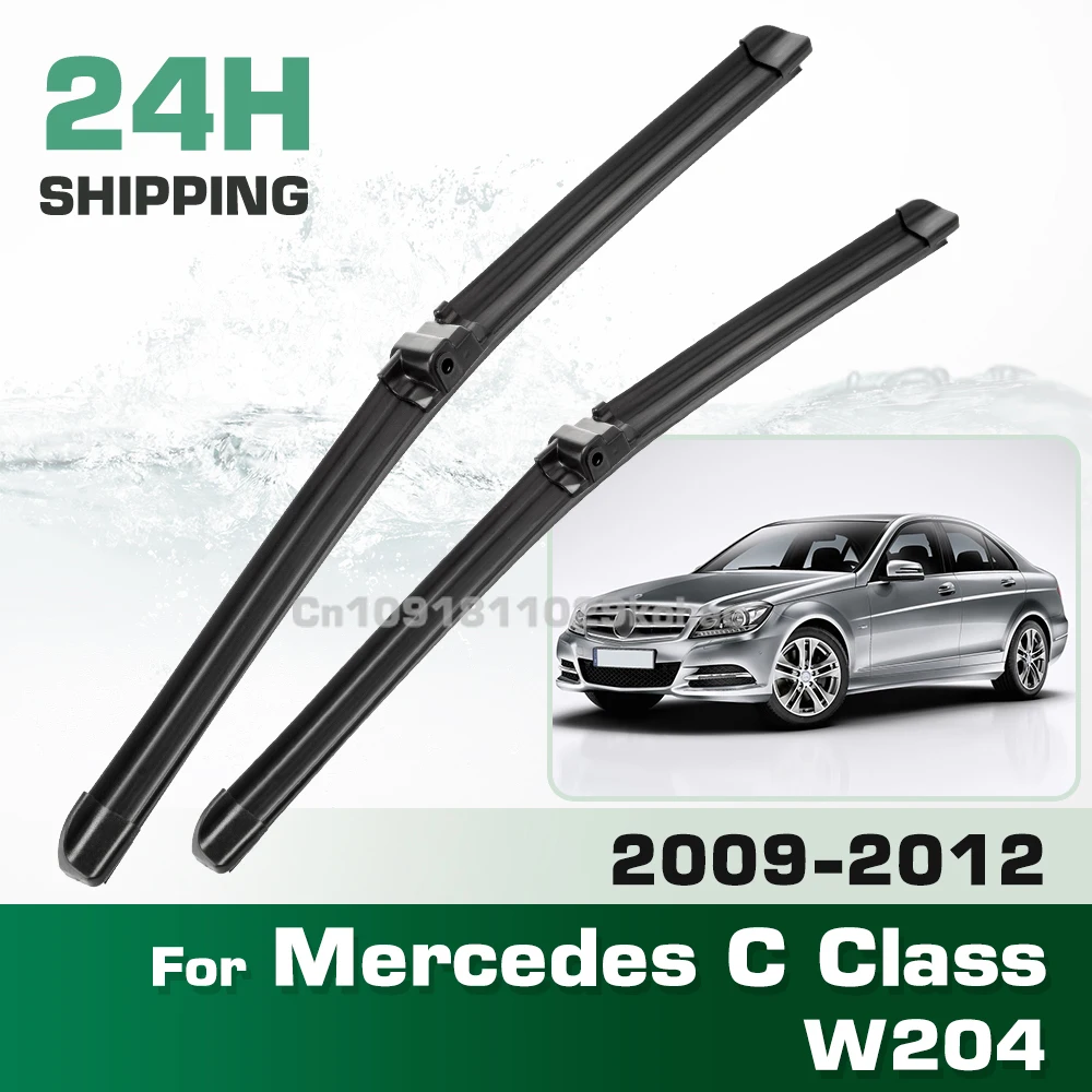 

For Mercedes-Benz C Class W204 2009-2012 2010 2011 LHD&RHD Front Wiper Blades Windshield Windscreen Window Brush 24"+24"