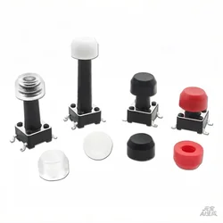 100pcs 6*6mm Transparent/Black Round Button Cap Switch Cover for 6*6mm Tactile Switches Wholesale Price