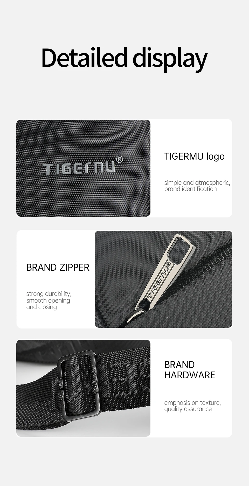 Tigernu Marke Umhängetasche Männer Tasche Männer Schulter Tasche Spritzwassergeschützt Nylon Mini iPad Messenger Schulter Gurt Tasche Für Männer Business Taschen – Detail 13