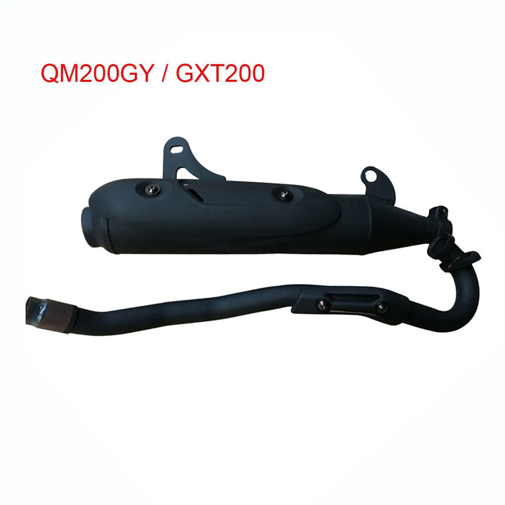 Motorcycle Exhaust Pipe for Suzuki Qingqi Motocross for GXT200 QM200GY-I-II GS200 Dirtbike Escape Muffler Outlet Heat Protecter