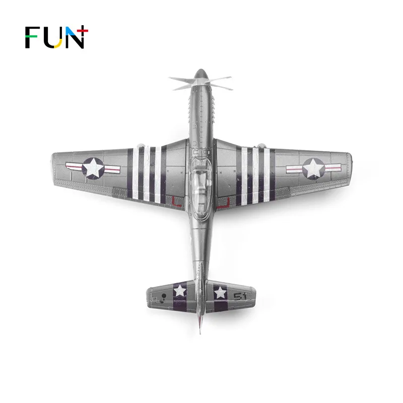 P-51 Aircraft Model 1:48 Assembled 4D Home Decor Aviation Model Toy Small Gift Desk Decoration  Room Decoration Accessories