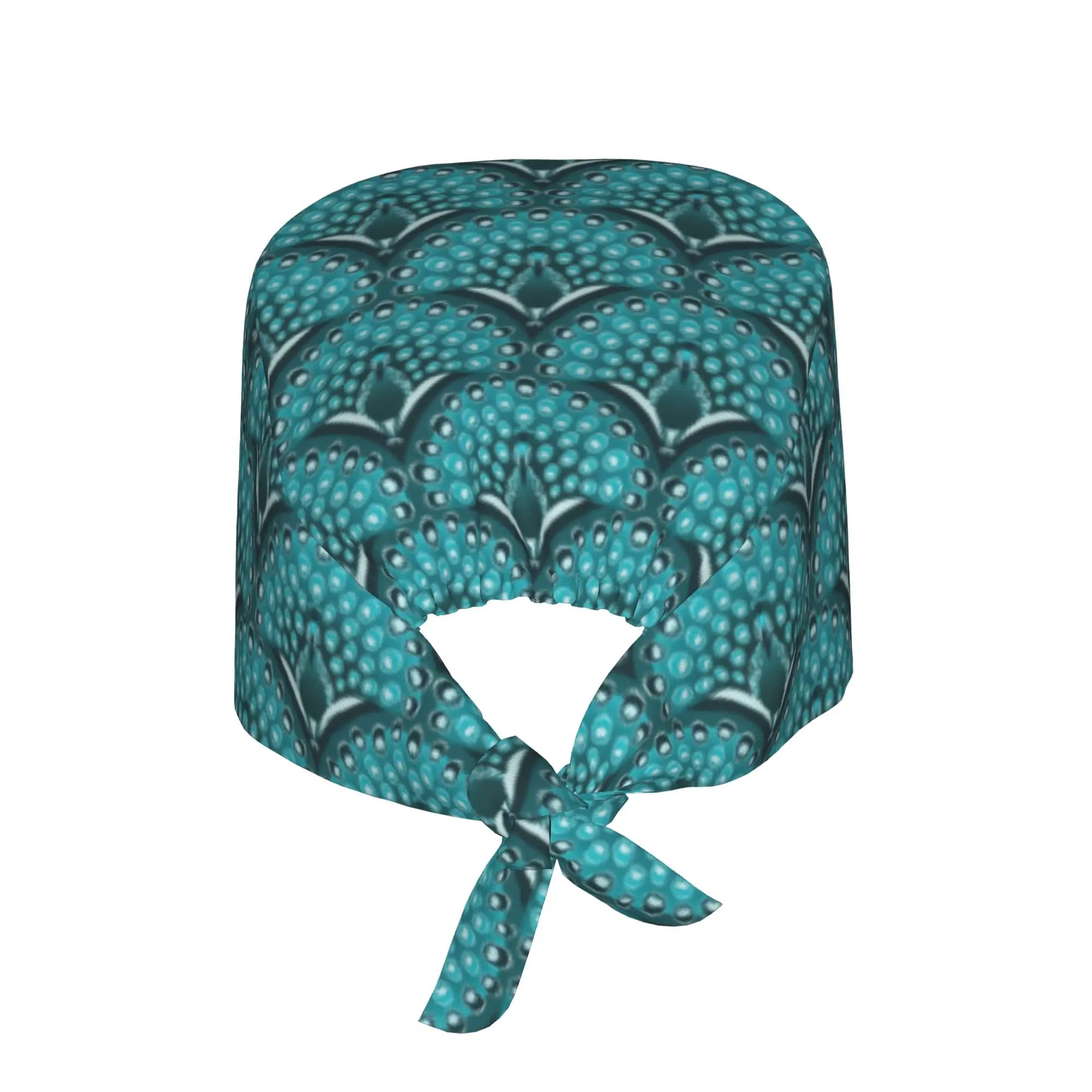 Seamless Glamour Peacock Animal  Working Cap Surgical Hats Women Men  Operating Room Cap Nursing Cap Lab Works Hat