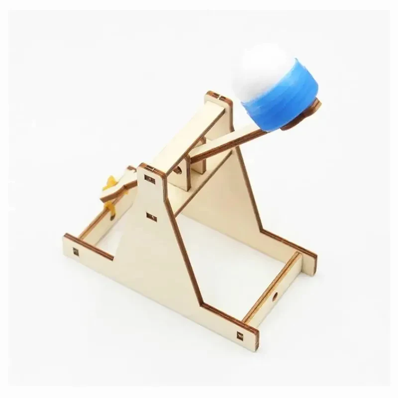 Kit modello catapulta in legno fai-da-te Trebuchet Science Assemblaggio Building Blocks Giocattoli per bambini Giochi di esperimenti di fisica G180