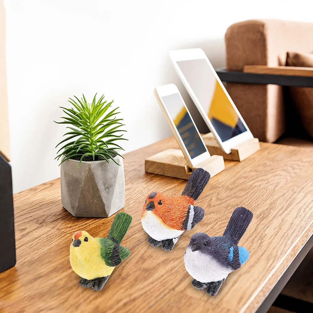 

6Pcs Resin Small Birds Miniature Fairy Garden Decorations Plant Pot Ornaments Landscape Outdoor Yard Decor Resin Bird Figurine