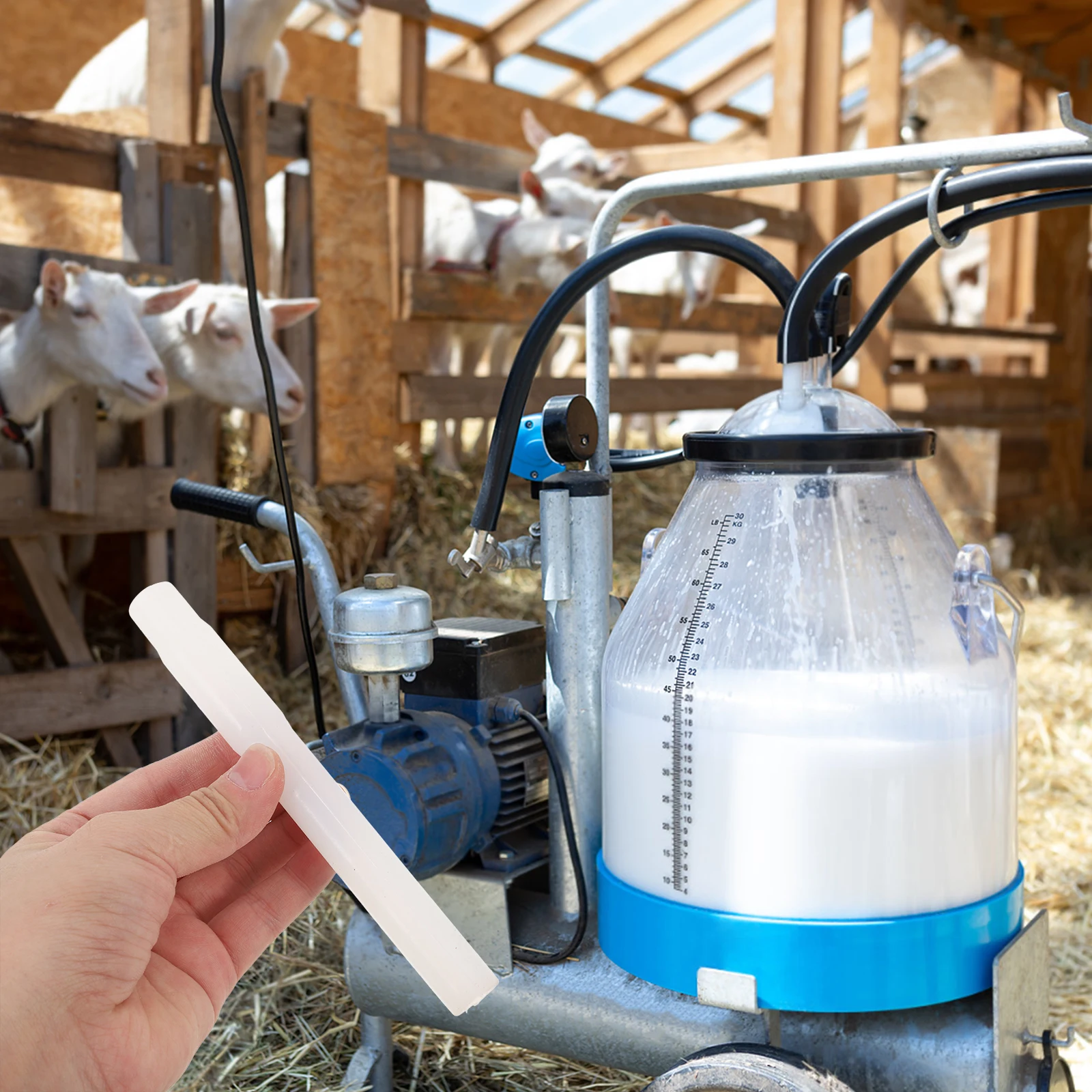 

4pcs Milking Machine Accessories Rubber Grade Flexible Hose Replacement For Cow Dairy Farm Sturdy Leakproof