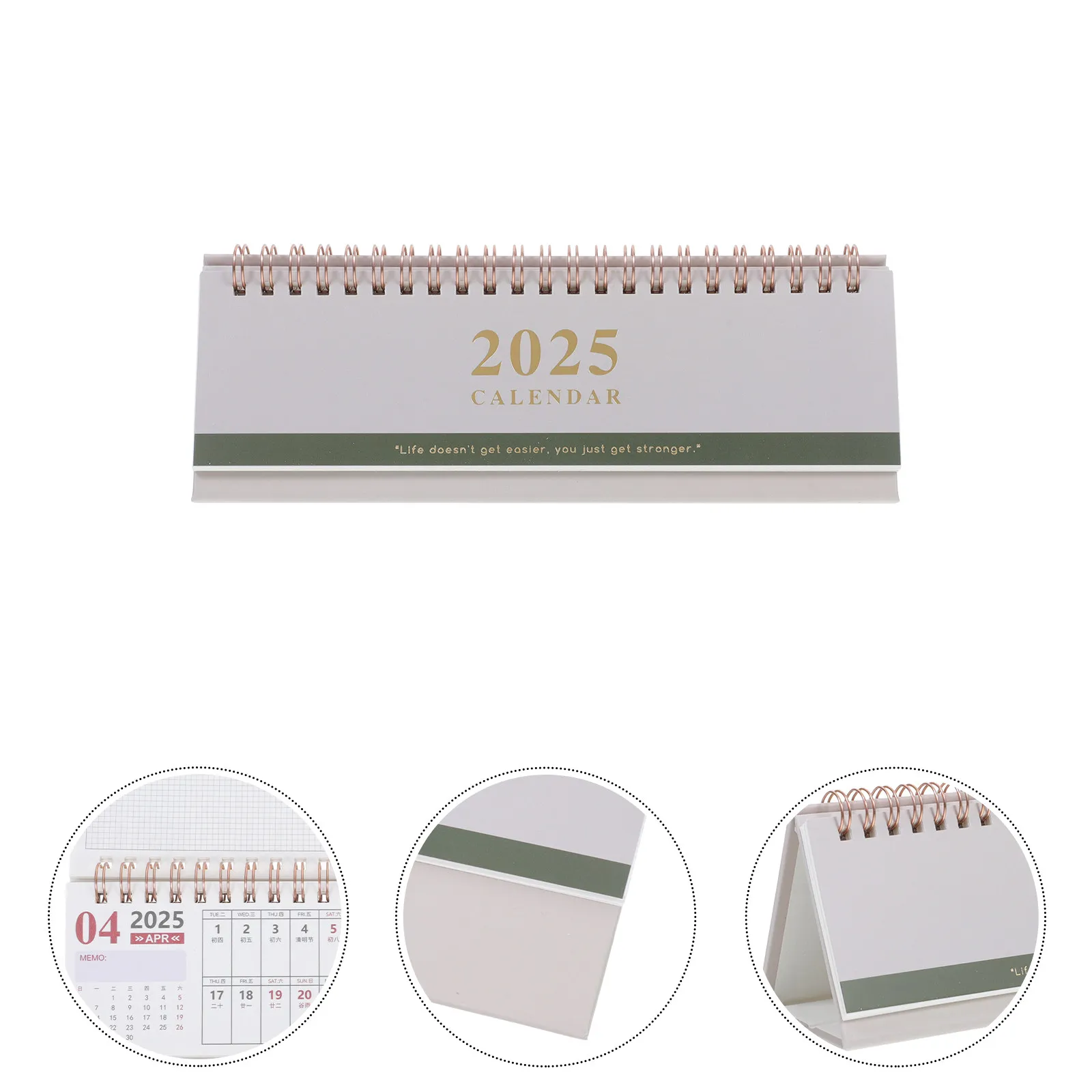 

Long Desktop Calendar Flip Stand Up Calendar Sleek Elegant Design Versatile Office Home School Decor Daily Planning Tool