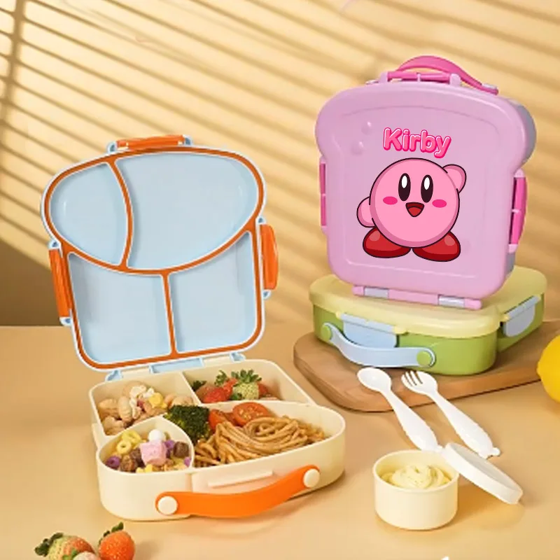 

Stars Kirbys Lunch Box Children's Cartoon Anime Bento Boxs Kid Portable Sealed Fresh-keeping Large Capacity Rice Boxs Picnic Box