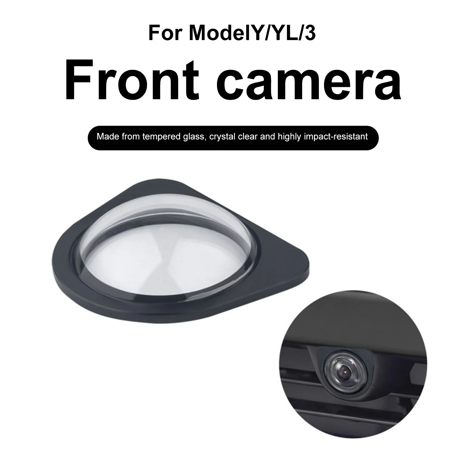 Picture 4: Camera Cover Tempered Glass Front Camera Protector Scratch & Drop Resistant for Tesla Model Y Model 3 2025-2026Model YL