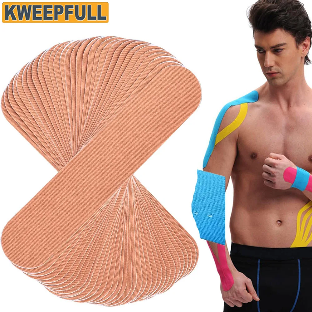 Vorgeschnittene Kinesiologie-Tape-Streifen 10/20 Stück, Elastisches Kinetisches Sporttape, Muskelunterstützungstape für Knie-Training & Fitness