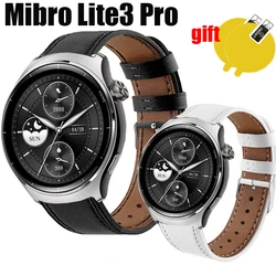 Dla Mibro lite3 Pro Strap Skórzana miękka bransoletka SMART WATCH Kobiety mężczyźni Pasek Folia ochronna na ekran