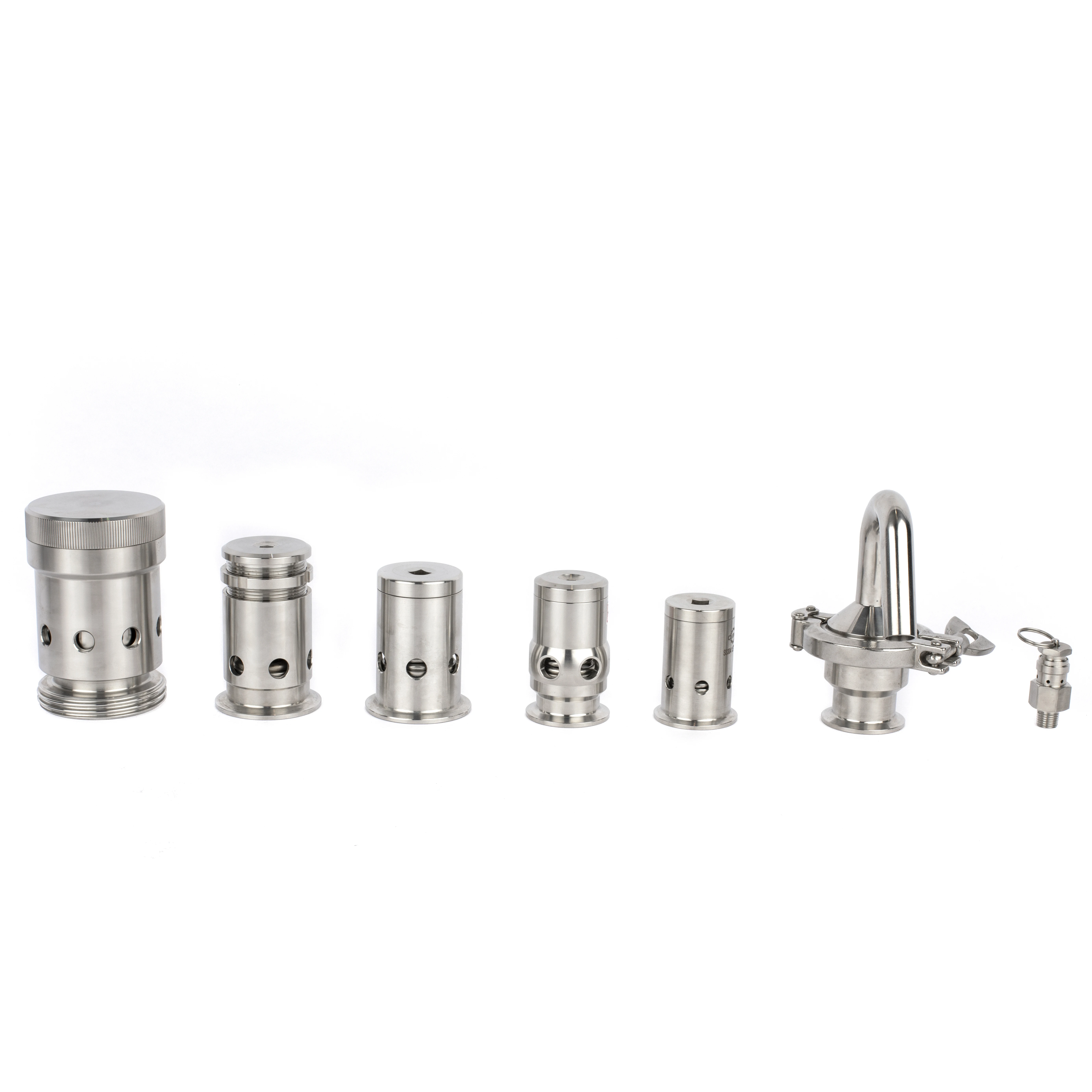 Mini Type Food Grade Sanitary Vacuum Relief Valve SS304 SS316L Safety Pressure Adjustable for Gas Media