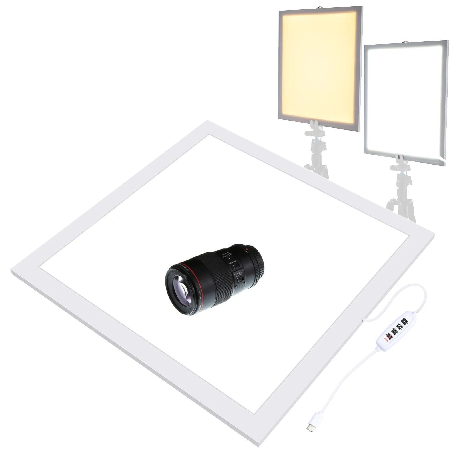 38CM*38CM Wired Shadowless LED Lamp Light Panel Softbox Photography Lighting Photo Studio Backgroud Bottom Board