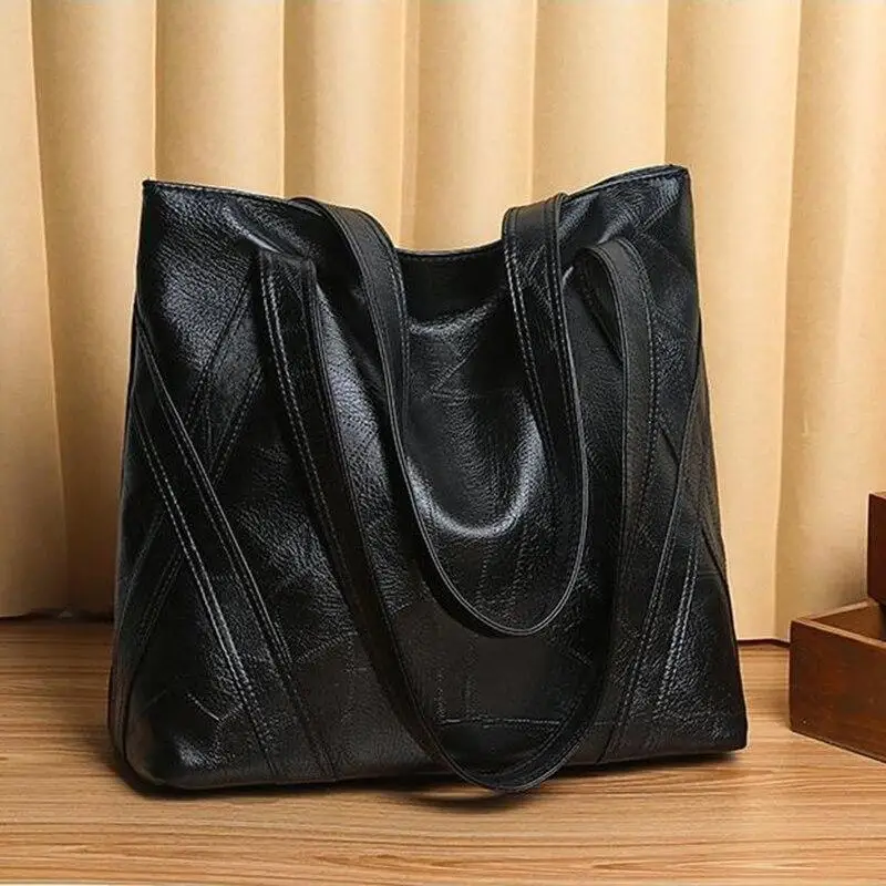 Women Fashion Vintage Soft Pu Leather Handbag Female High Quality Luxury Shoulder Bag Ladies Casual Large Capacity Tote Bag 2023