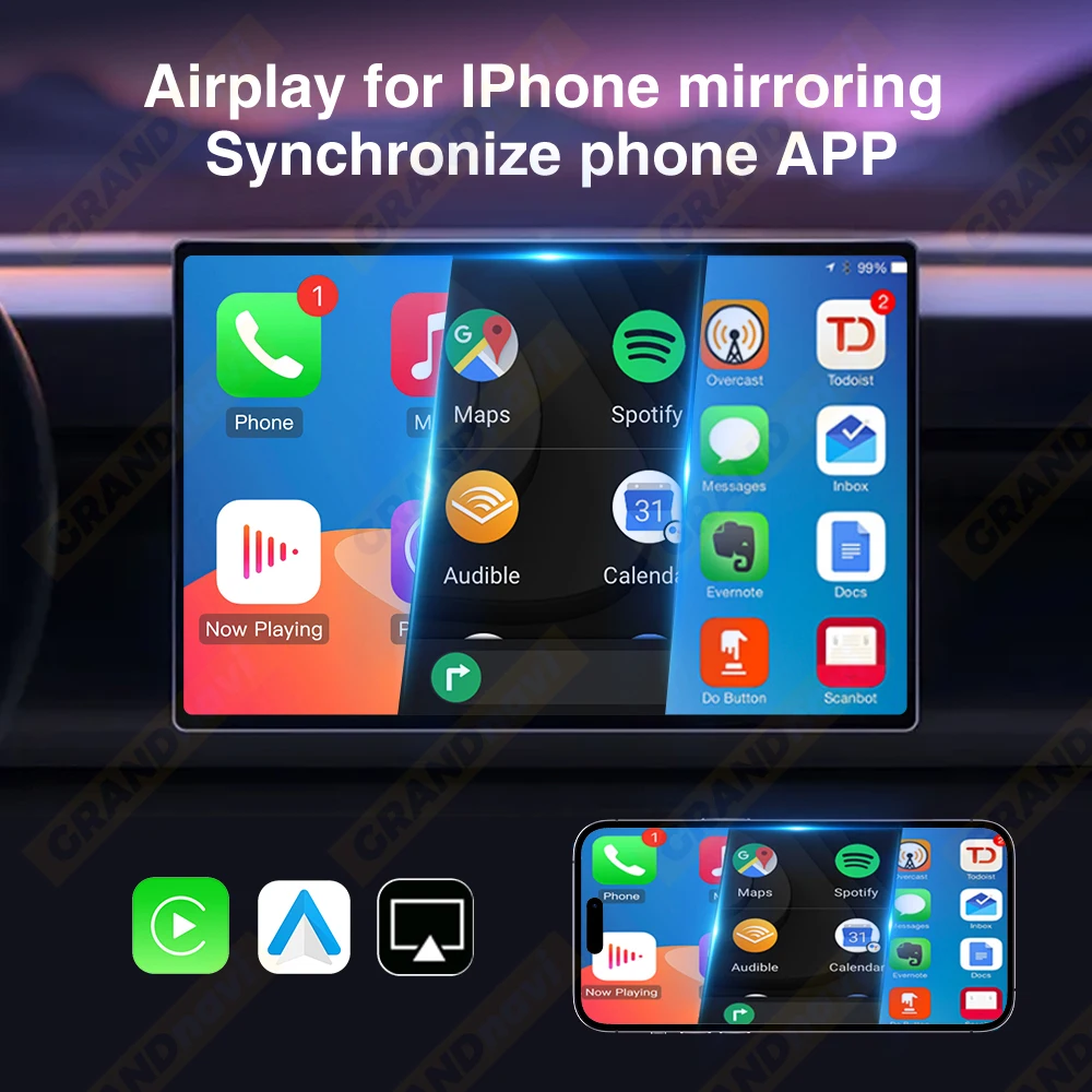 محول Carplay اللاسلكي الصغير USB التوصيل والتشغيل واي فاي بلوتوث آيفون Airplay Android Auto 3in1 Box Connect Carplay #4