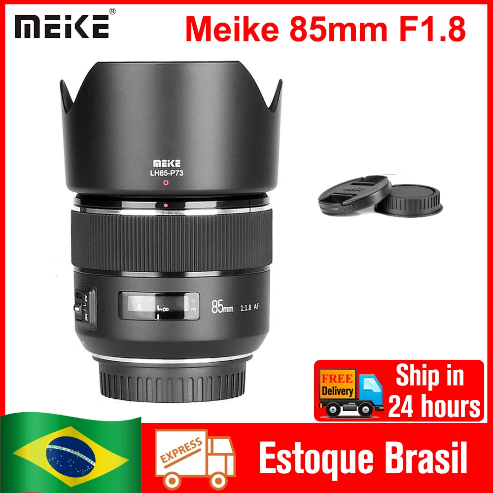 Brazil Stock) Meike 85mm F1.8 Full Frame Lens Medium Telephoto STM Auto Focus Lens for Sony E-Mount A6400 A7 III A7R II A6500