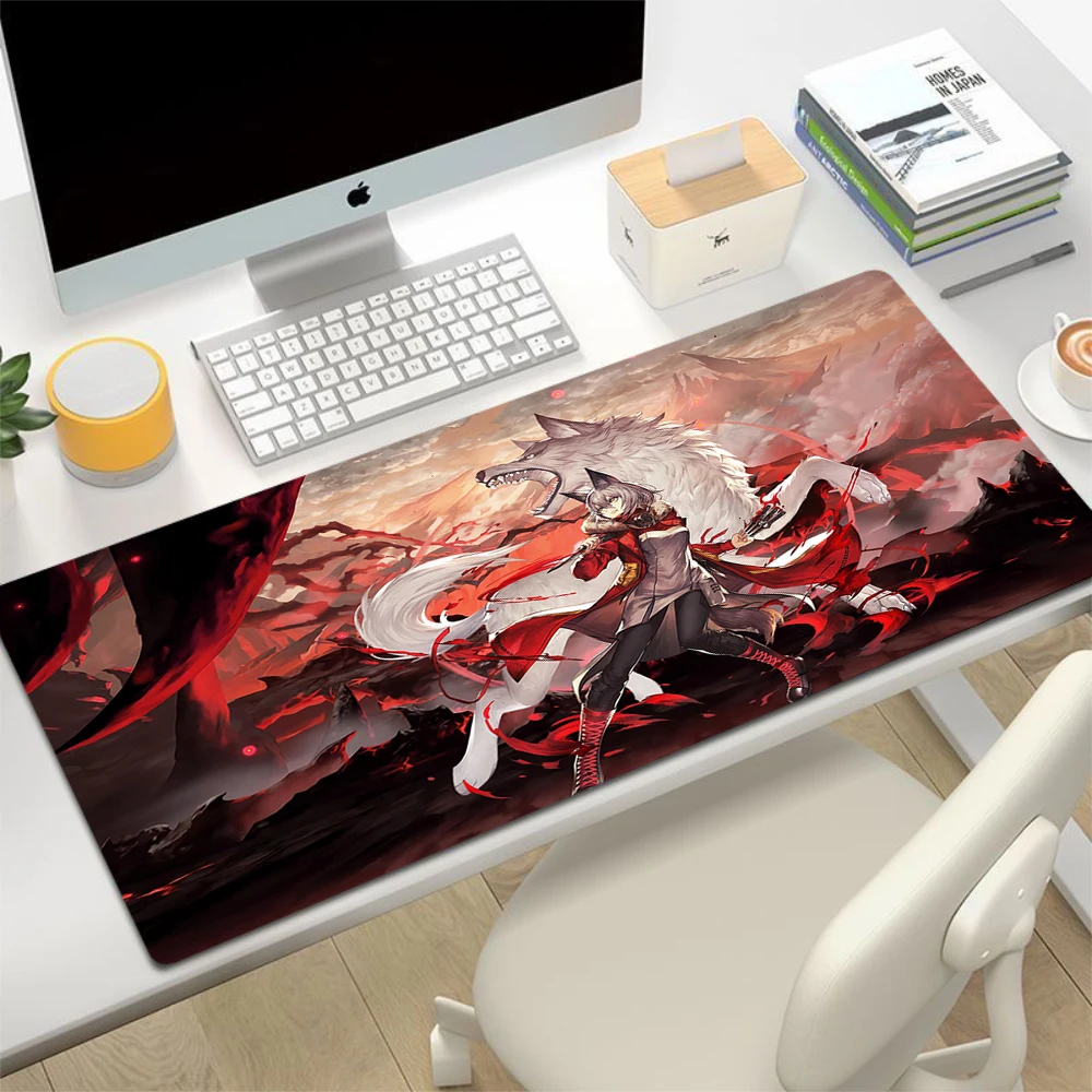 Imagem -02 - Arknights Gabinete Grande Mouse Pad Gamer hd Custom Home Mousepad Tapetes de Mesa Borracha Natural Macia Table Mat Computador 90x40 Novo Xxl